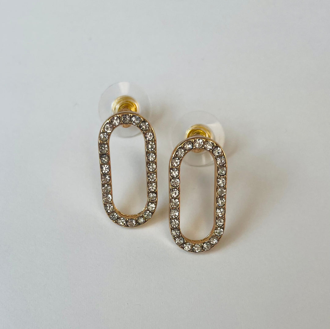 Oval Diamond Earrings